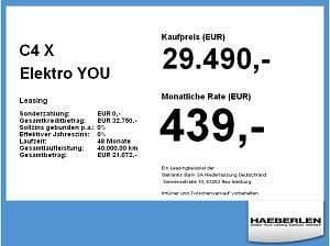 Neu Citroën e-C4 100 kW (136 PS) 2026 Grün (manhattangrün) SUV