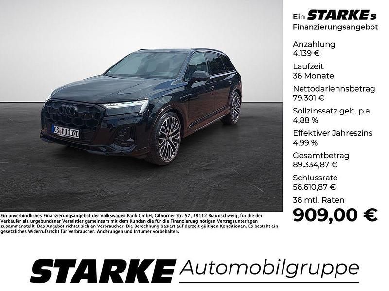 Schwarz Gebraucht 2024 Audi Q7 S-Line SUV | 83.440 € (Teuer) - Bild 1/4