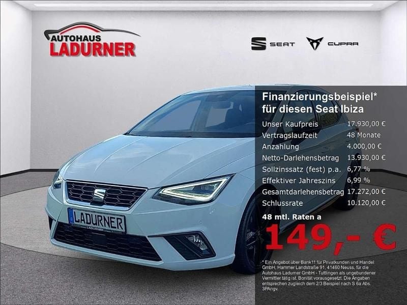 Candy weiss Gebraucht 2023 Seat Ibiza Black Edition Kleinwagen | 17.930 € (Fairer Preis) - Bild 1/4