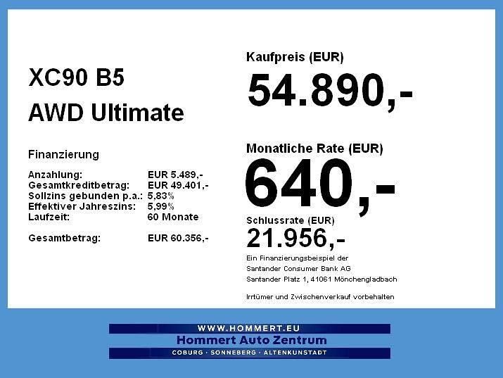 Gebraucht Volvo XC90 Ultimate 235 PS (172 kW) 2023 Onyx black (metallic) SUV