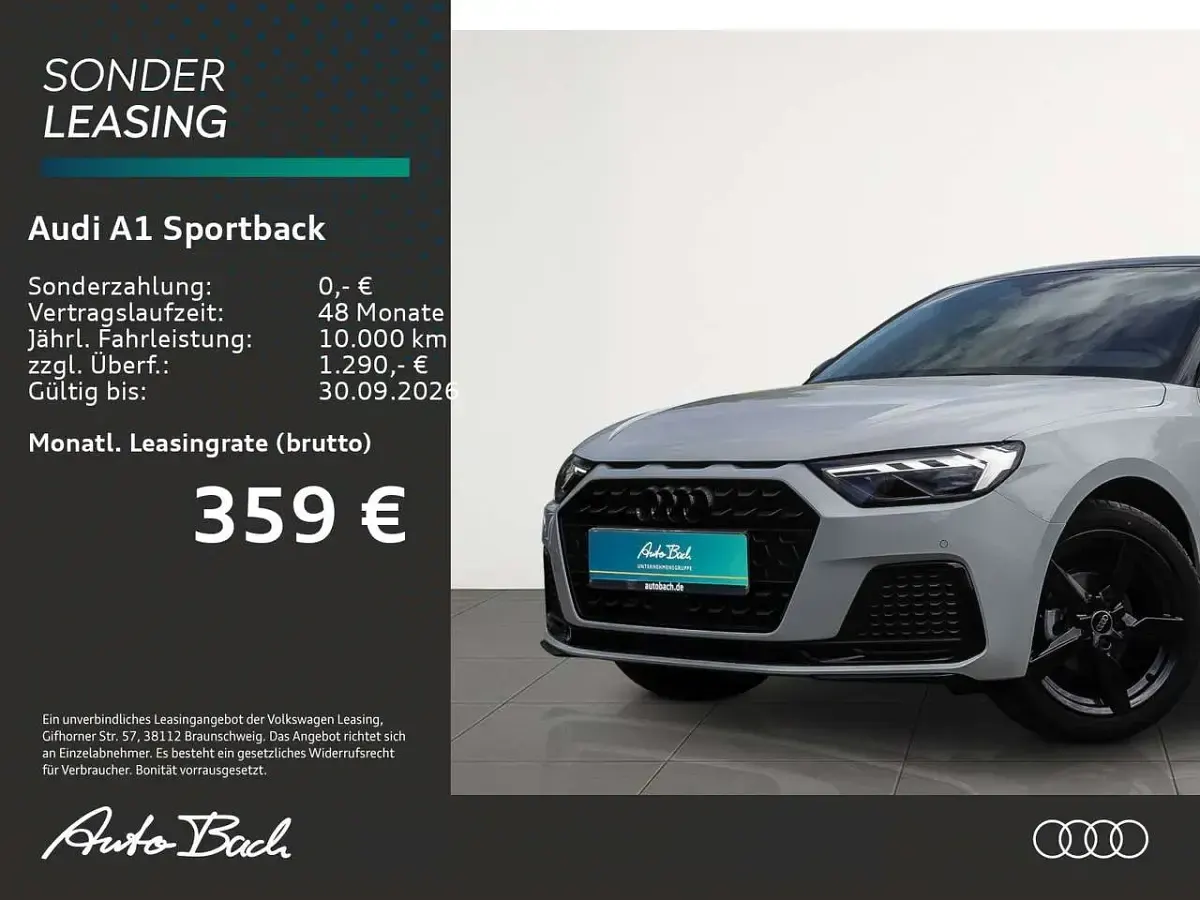 Neu Audi A1 Advanced Plus 95 PS (69 kW) 2026 Gletscherweiß metallic mythoss SUV