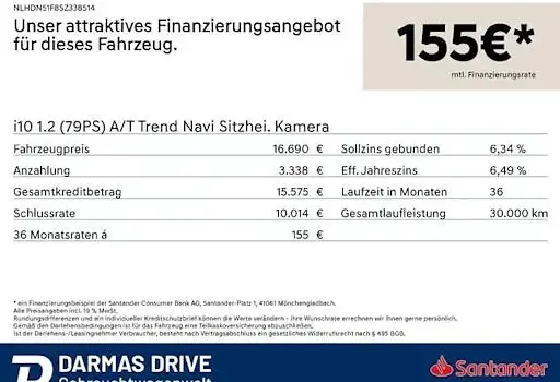 Gebraucht Hyundai i10 Trend 79 PS (58 kW) 2025 Weiß Kleinwagen