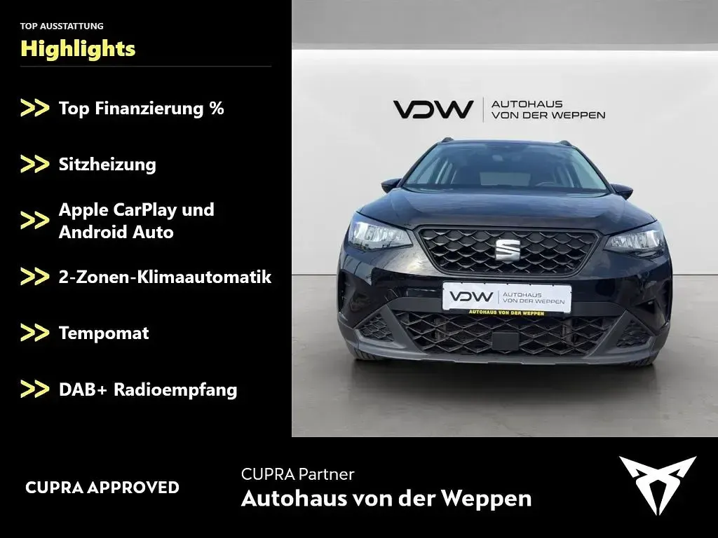Gebraucht Seat Arona Style 95 PS (69 kW) 2024 Schwarz SUV