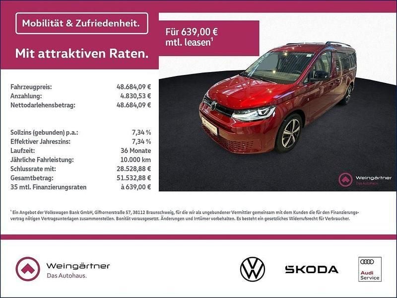 Rot Neu 2025 VW Caddy Maxi California Van / Kleinbus | 43.390 € (Teuer) - Bild 1/4