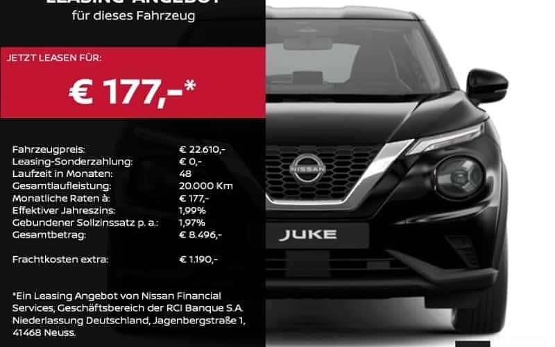 Schwarz Neu 2025 Nissan Juke Acenta SUV | 22.610 € (Superpreis) - Bild 1/4