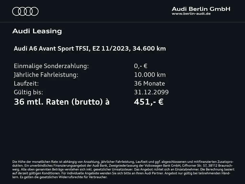 Gebraucht Audi A6 Advanced Plus 265 PS (194 kW) 2023 Schwarz Kombi