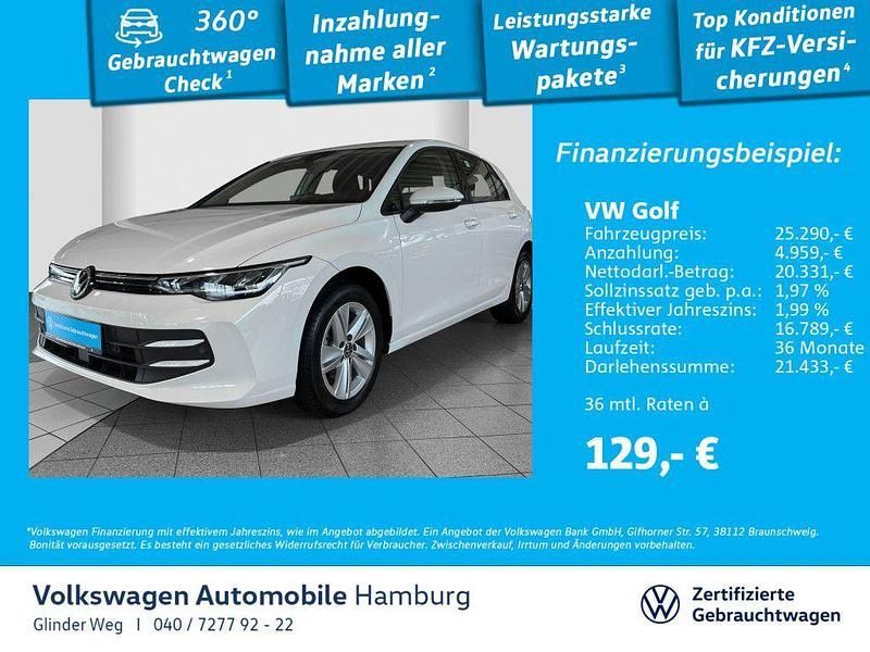 Weiß Gebraucht 2024 VW Golf VIII Life Limousine | 25.290 € (Guter Preis) - Bild 1/3