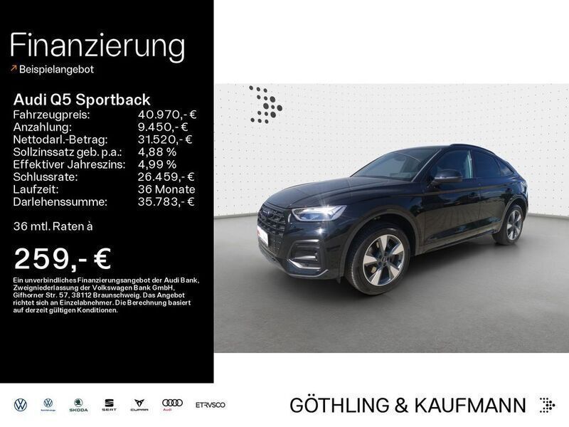 Mythosschwarz metallic Gebraucht 2022 Audi Q5 Sportback Ambiente SUV | 40.970 € (Guter Preis) - Bild 1/4