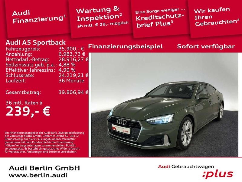 Distriktgrün metallic Gebraucht 2024 Audi A5 Advanced Plus Limousine | 35.900 € (Superpreis) - Bild 1/3