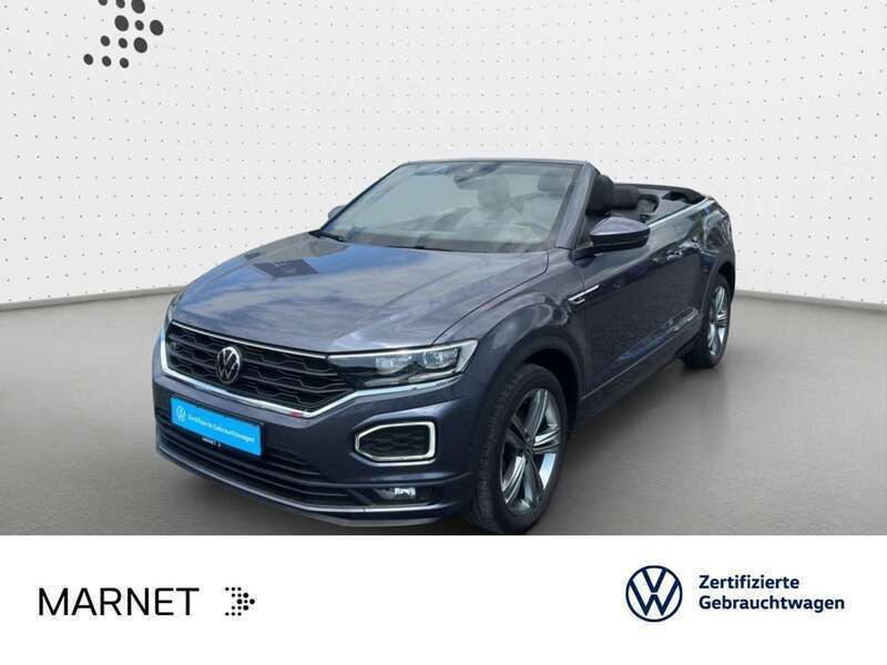 5w rauchgrau metallic Gebraucht 2022 VW T-Roc Cabriolet R-line Cabrio | 27.130 € (Fairer Preis) - Bild 1/3