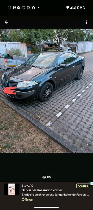 Schwarz Gebraucht 2008 Renault Mégane Cabriolet Cabrio | 790 € - Bild 1/4