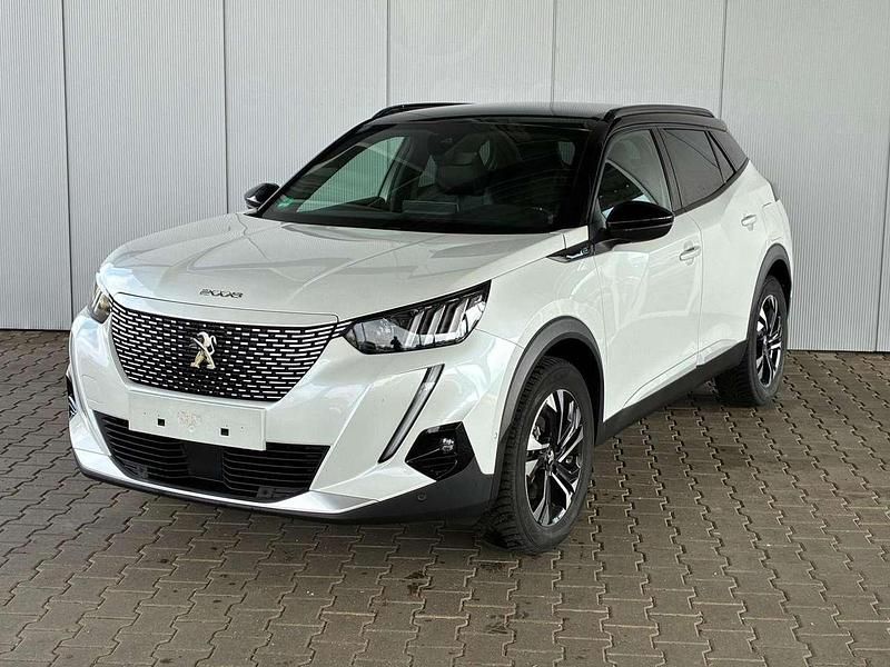 Pearl white / dach schwarz Gebraucht 2022 Peugeot e-2008 GTi SUV | 18.250 € (Fairer Preis) - Bild 1/4
