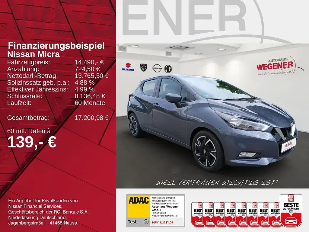 Gebraucht Nissan Micra N-Way 92 PS (67 kW) 2023 Gunmetal grey metallic Kleinwagen