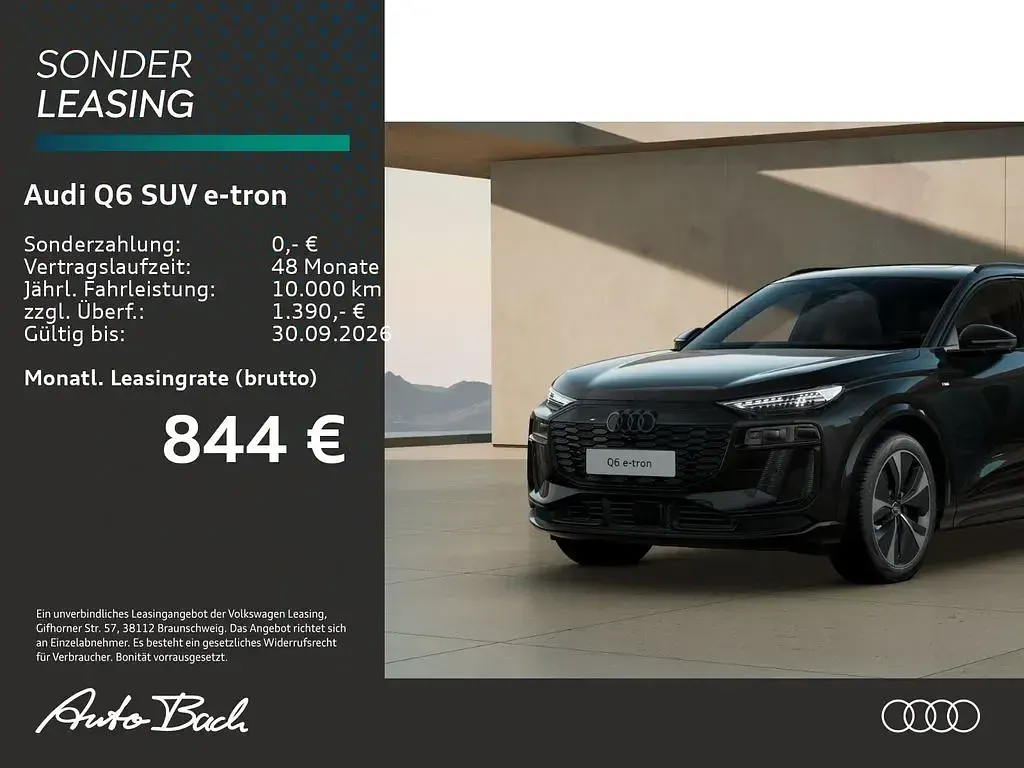 Neu Audi Q6 e-tron S-Line 314 kW (428 PS) 2026 Schwarz SUV