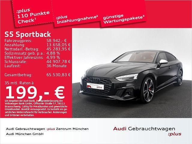 Schwarz Gebraucht 2023 Audi S5 Sportback Ambiente Kleinwagen | 58.942 € (Teuer) - Bild 1/2