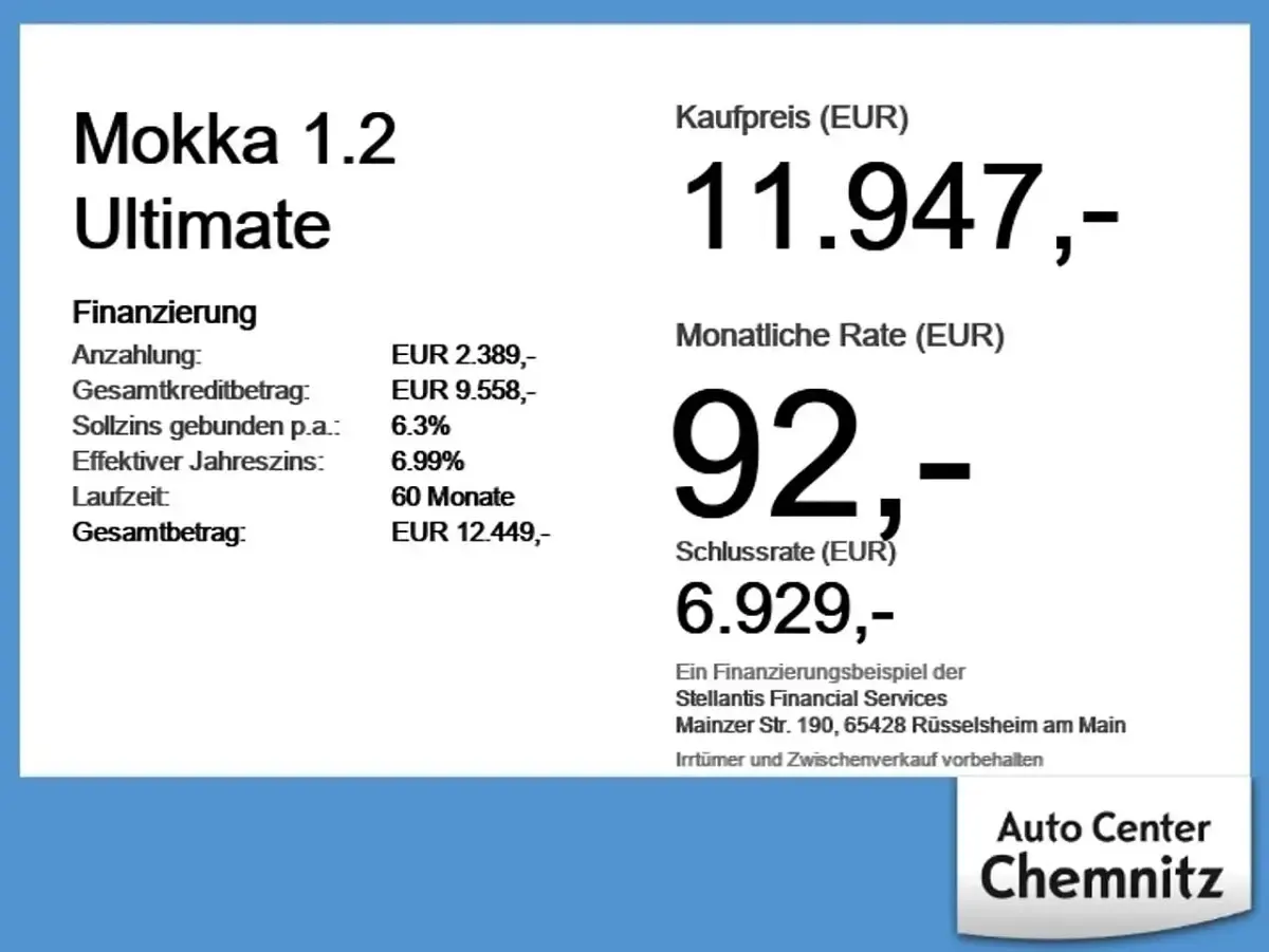 Gebraucht Opel Mokka Ultimate 131 PS (96 kW) 2021 Perl blau / black SUV