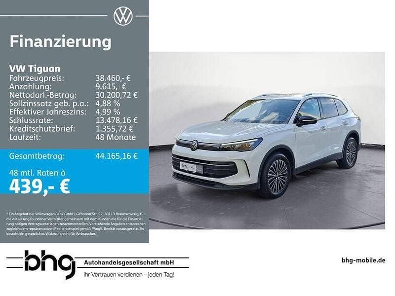 Pure white Gebraucht 2025 VW Tiguan Life SUV | 38.830 € (Fairer Preis) - Bild 1/4
