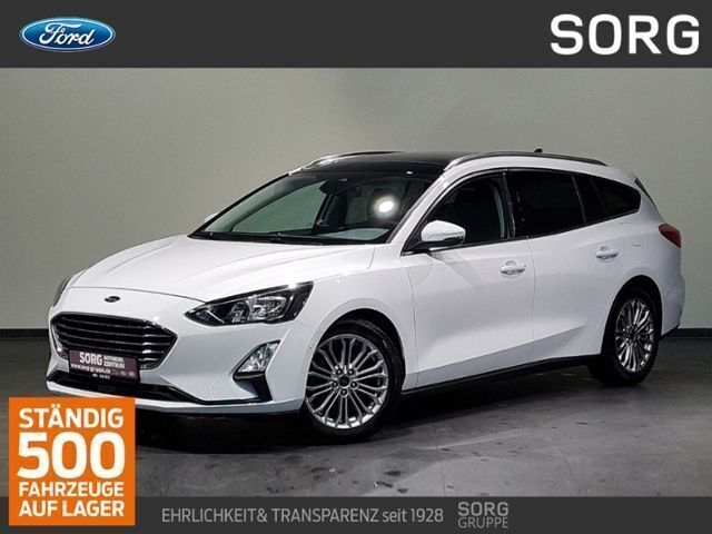 Gebraucht Ford Focus Titanium 120 PS (88 kW) 2020 Weiß, frozen white Kombi