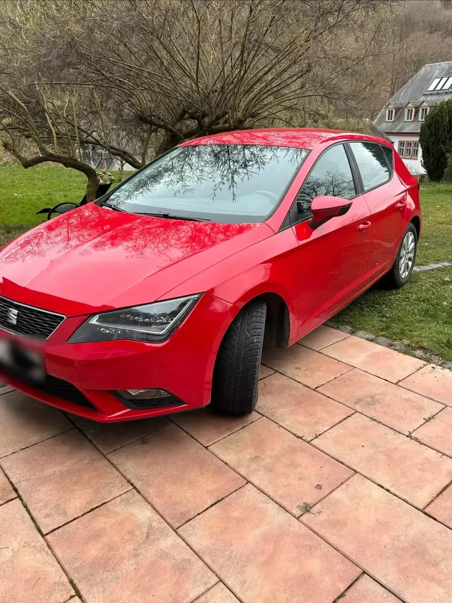 Usata Seat Leon 110 CV (80 kW) 2015 Rosso Utilitaria