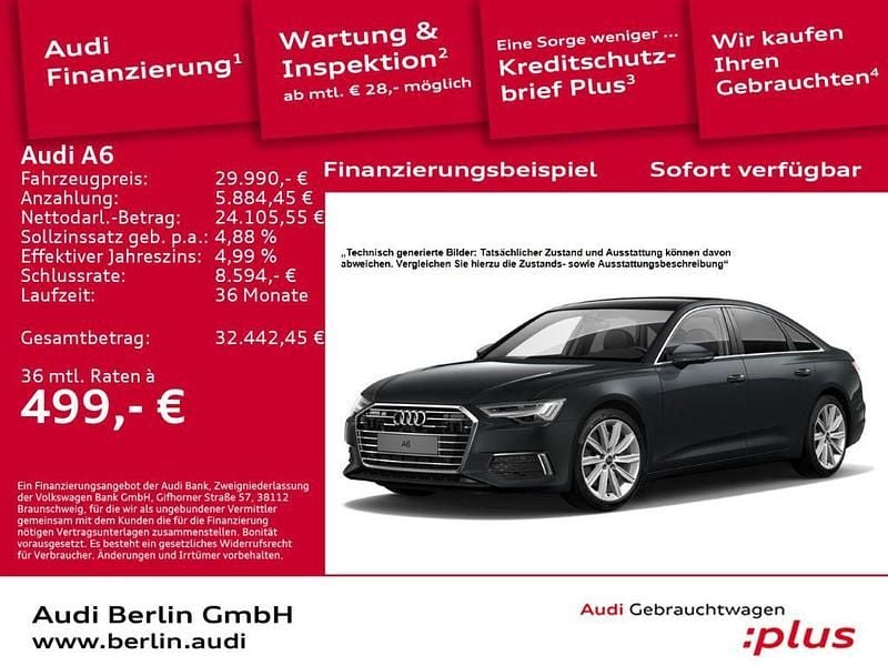 Vesuvgrau metallic Gebraucht 2018 Audi A6 Ambiente Limousine | 29.990 € (Fairer Preis) - Bild 1/2