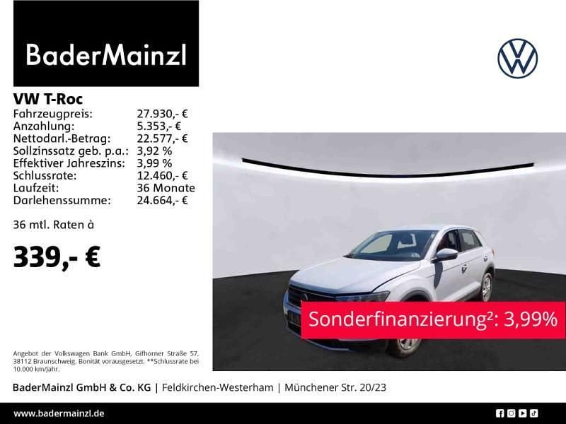 Weiß Gebraucht 2021 VW T-Roc Style SUV | 27.930 € (Guter Preis) - Bild 1/3