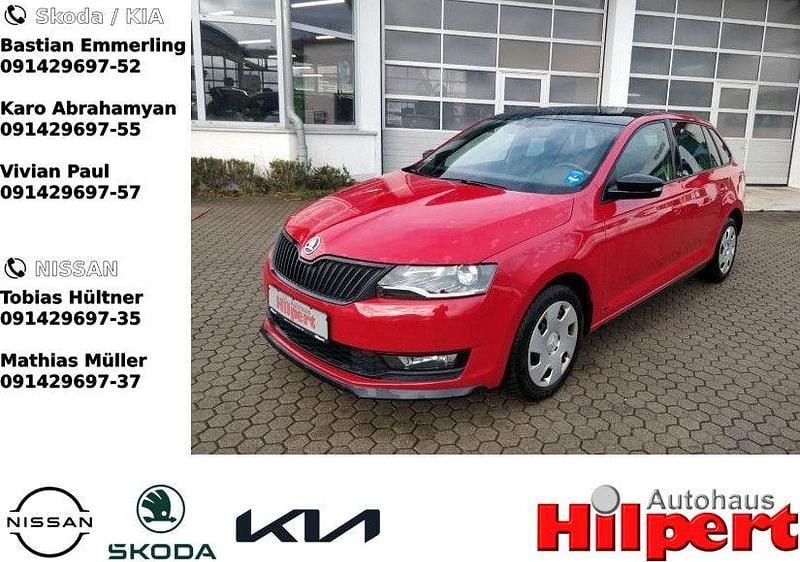 Velvet rot metallic (metallic) Gebraucht 2018 Skoda Rapid Monte Carlo Limousine | 12.940 € (Fairer Preis) - Bild 1/4