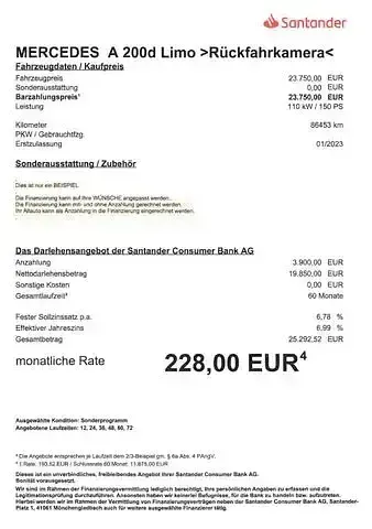 Gebraucht Mercedes 200 150 PS (110 kW) 2023 Schwarz Limousine