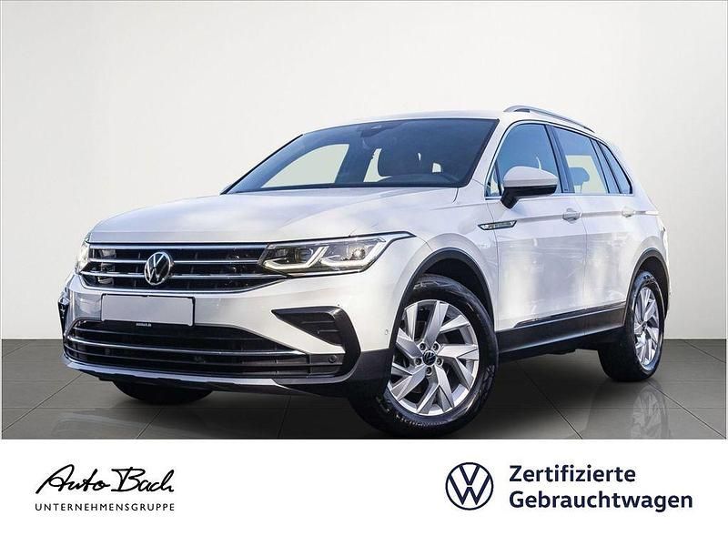 Weiß (pure white) Gebraucht 2021 VW Tiguan Elegance SUV | 32.440 € (Fairer Preis) - Bild 1/4