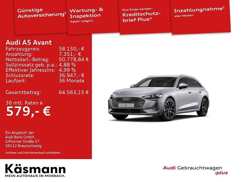 Florettsilber metallic Gebraucht 2025 Audi A5 Advanced Coupé | 58.130 € (Teuer) - Bild 1/4