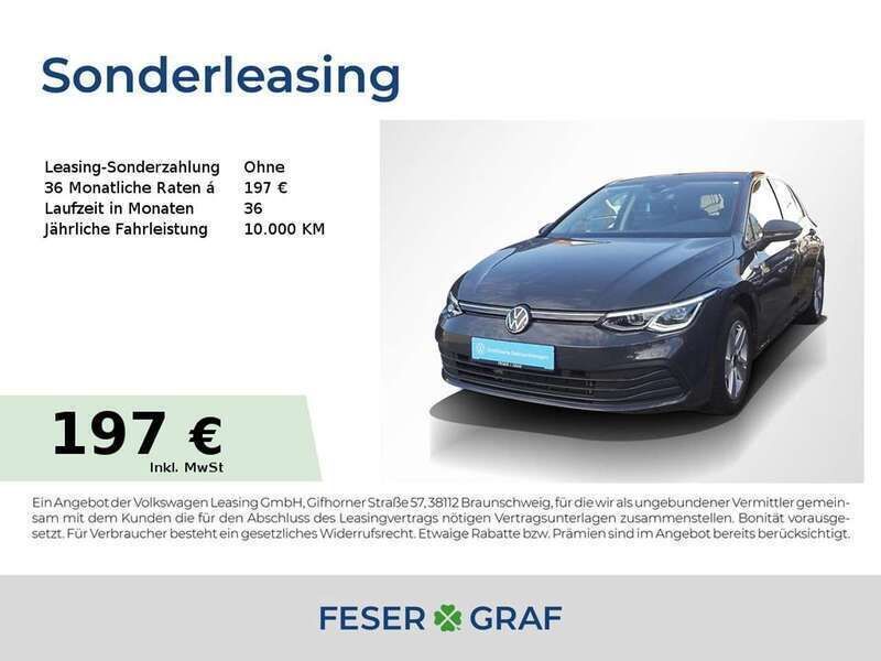 Grau Gebraucht 2023 VW Golf VIII Life Limousine | 21.440 € (Guter Preis) - Bild 1/1