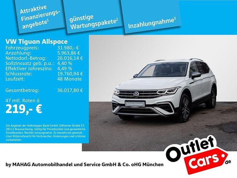 Gebraucht VW Tiguan Allspace Elegance 200 PS (147 kW) 2022 Weiß SUV