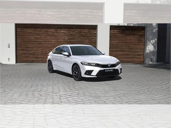 Weiß (platinum white metallic) Neu 2025 Honda Civic Advance Limousine | 39.000 € (Fairer Preis) - Bild 1/4