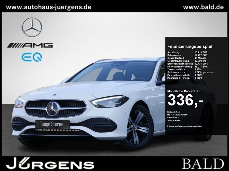 Unilack polarweiss Gebraucht 2024 Mercedes C180 Avantgarde Kombi | 37.490 € (Fairer Preis) - Bild 1/4