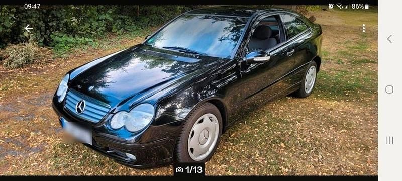 Schwarz Gebraucht 2001 Mercedes 200 Coupé | 4.650 € (Fairer Preis) - Bild 1/4