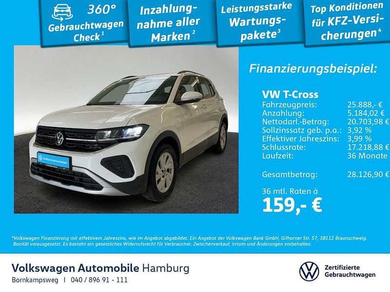 Weiß Gebraucht 2025 VW T-Cross Life SUV | 25.888 € (Fairer Preis) - Bild 1/3