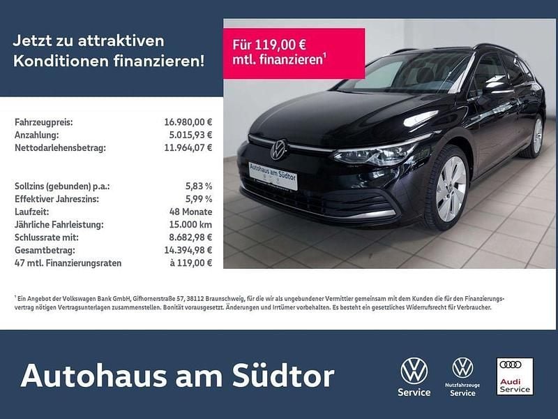 Schwarz Gebraucht 2021 VW Golf VIII Style Kombi | 16.980 € (Guter Preis) - Bild 1/4