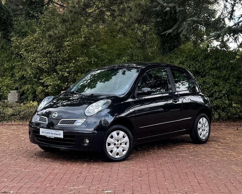 Schwarz Gebraucht 2008 Nissan Micra Acenta Kleinwagen | 2.499 € (Fairer Preis) - Bild 1/4
