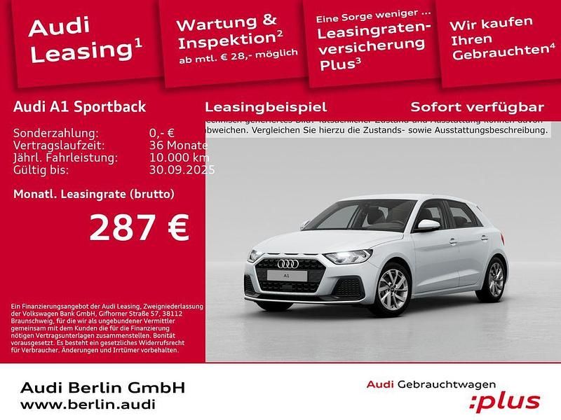 Gletscherweiß metallic Gebraucht 2024 Audi A1 Sportback Advanced Plus Kleinwagen | 22.980 € (Fairer Preis) - Bild 1/3