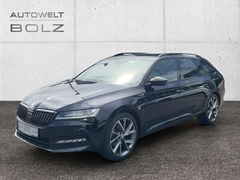 Schwarz Gebraucht 2021 Skoda Superb SportLine Kombi | 30.990 € (Superpreis) - Bild 1/4