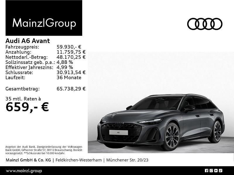 Grau Gebraucht 2025 Audi A6 S-Line Kombi | 59.930 € (Superpreis) - Bild 1/3