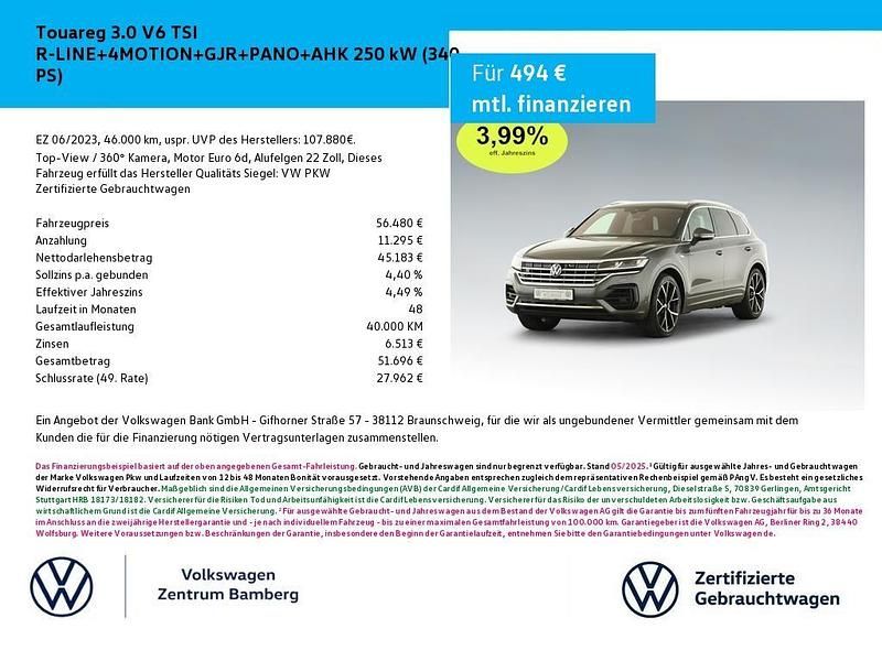 Grau Gebraucht 2023 VW Touareg R-line Plus SUV | 56.480 € (Superpreis) - Bild 1/4