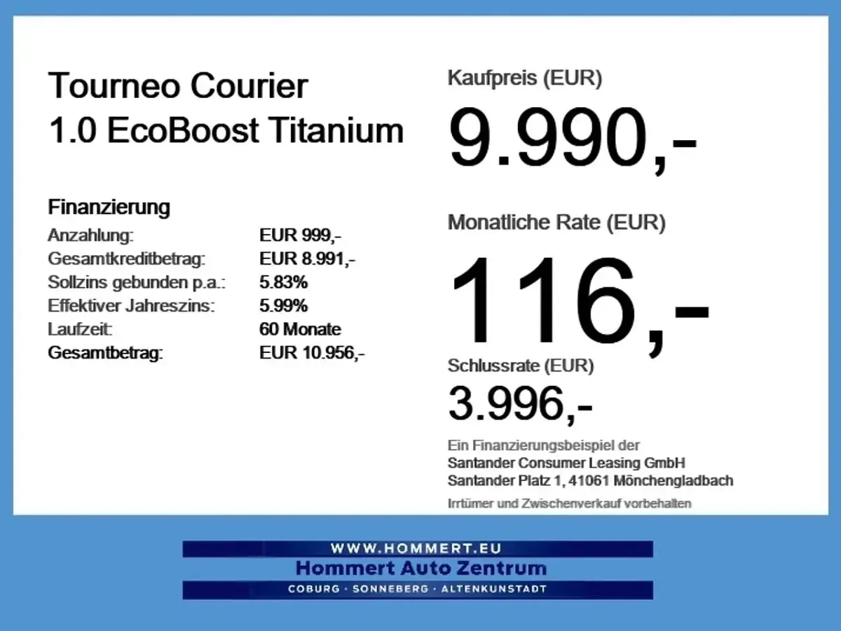 Gebraucht Ford Tourneo Titanium 101 PS (74 kW) 2017 Indicblau metallic Kombi
