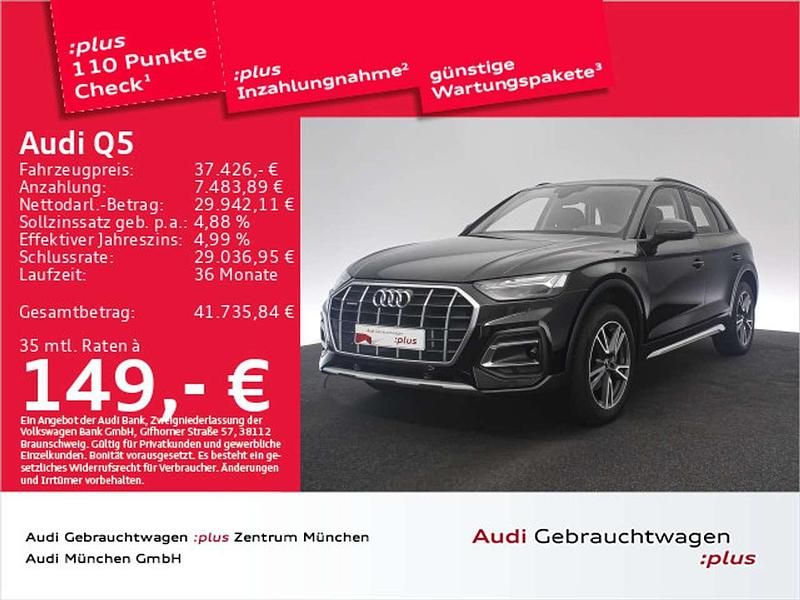 Mythosschwarz metallic Gebraucht 2022 Audi Q5 Ambiente SUV | 36.777 € (Superpreis) - Bild 1/2