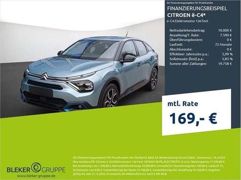 Lackierung olbia blau/typ aussenverkleidung metalliclackierung Gebraucht 2022 Citroën e-C4 Feel Limousine | 17.590 € (Fairer Preis) - Bild 1/3