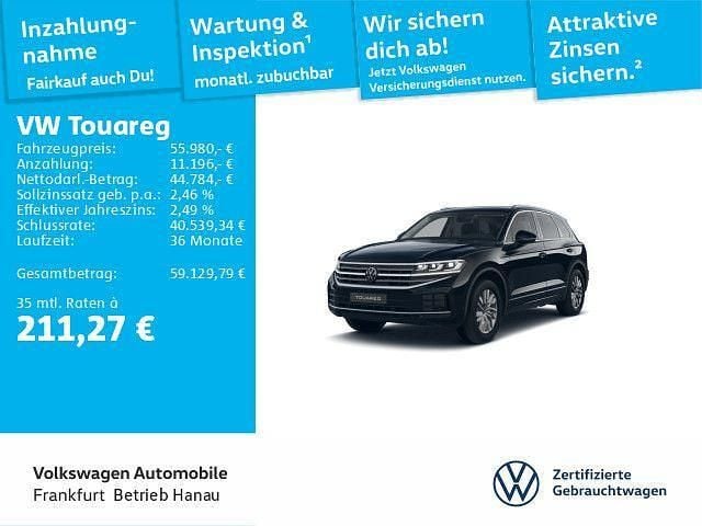Grenadillschwarz metallic Gebraucht 2025 VW Touareg Elegance SUV | 55.980 € (Superpreis) - Bild 1/4