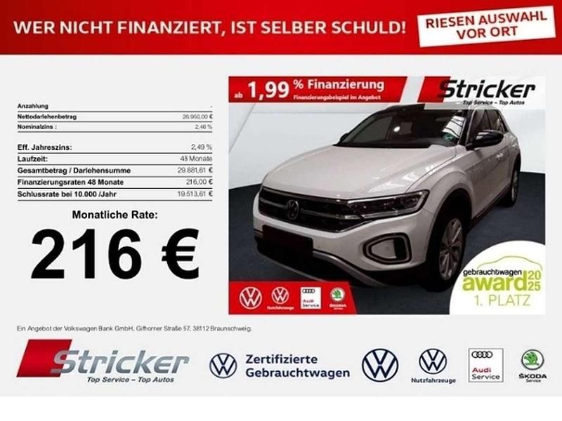 Weiß Gebraucht 2024 VW T-Roc Style SUV | 26.949 € (Guter Preis) - Bild 1/3