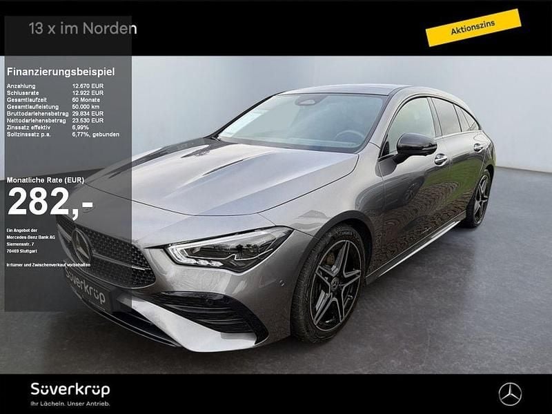 Graulack mountaingrau (metallic) Gebraucht 2024 Mercedes CLA200 Shooting Brake AMG Kombi | 34.787 € (Fairer Preis) - Bild 1/4