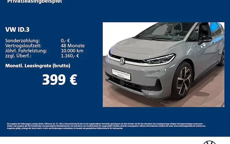 Neu VW ID.3 Life 139 kW (190 PS) 2026 Grau Kleinwagen