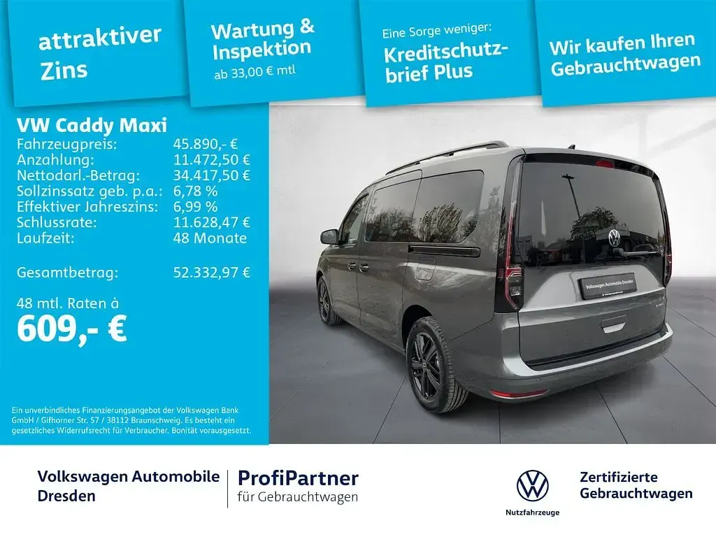 Używany VW Caddy Maxi Edition 116 KM (85 kW) 2025 Szary Minivan