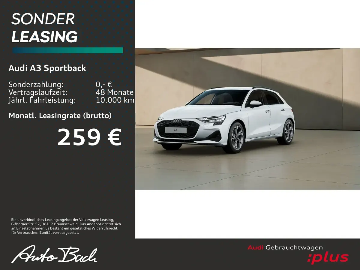Gebraucht Audi A3 Ambiente 116 PS (85 kW) 2025 Gletscherweiß metallic Limousine